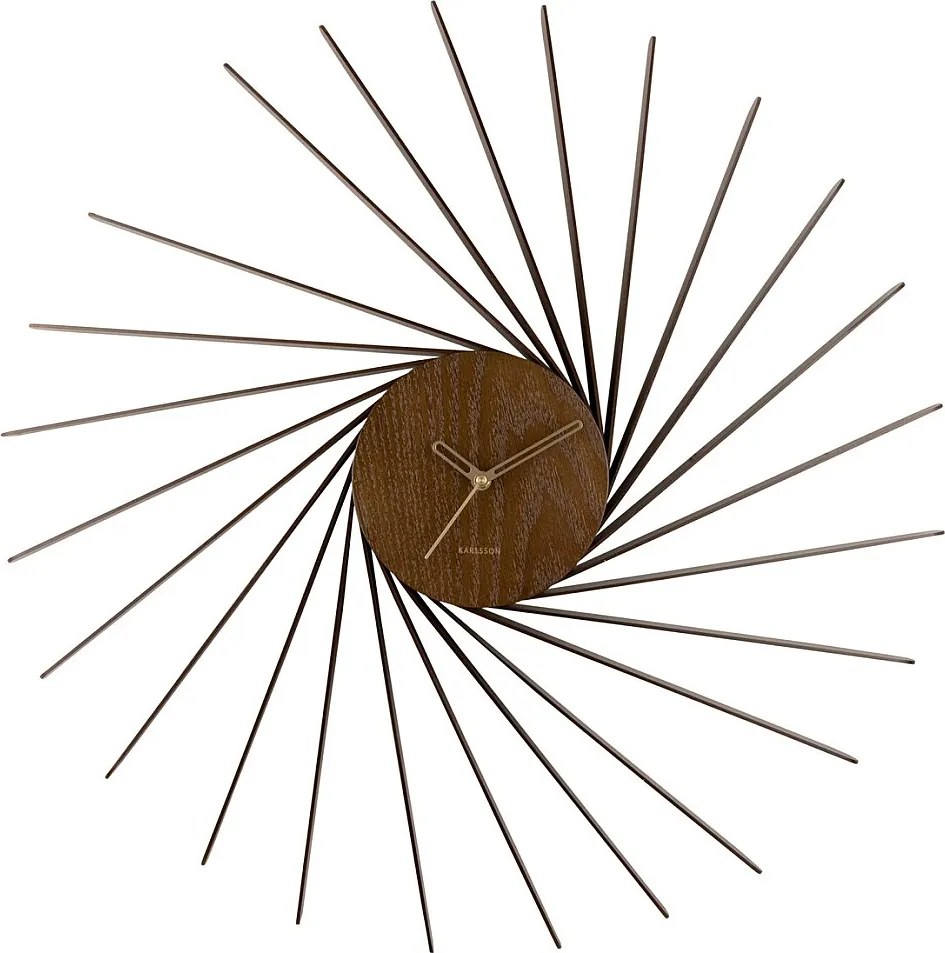 Zegar ścienny Helix XL - Ciemne drewno - Ø68cm