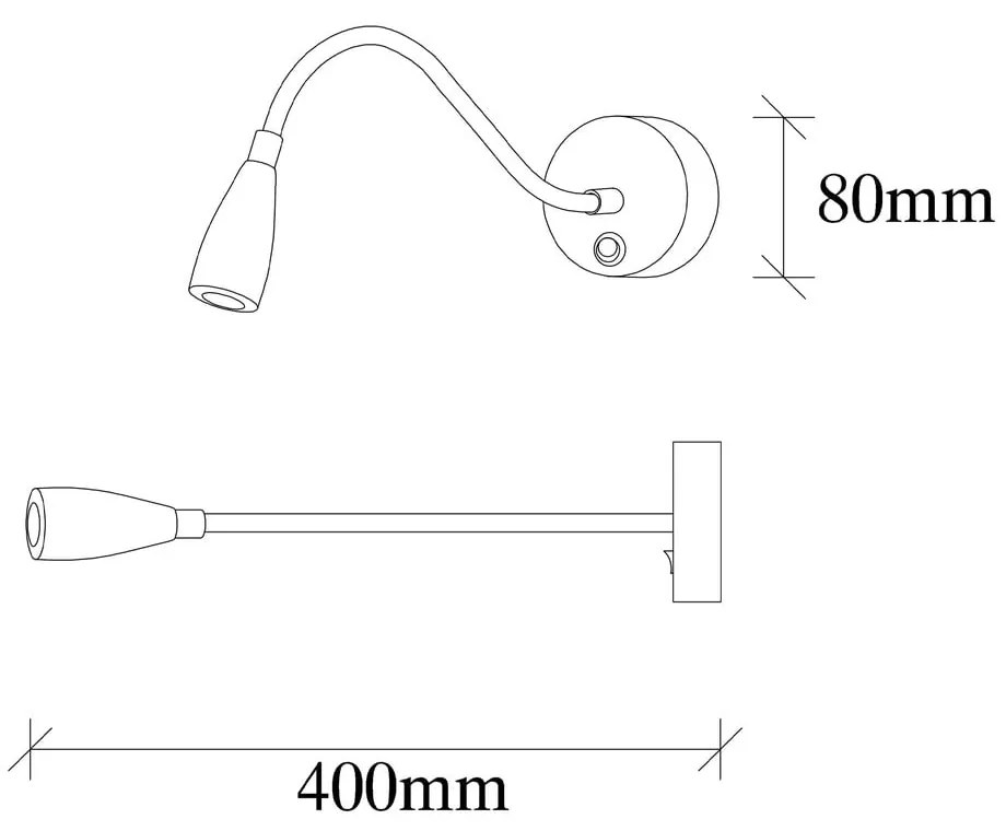 Czarny kinkiet LED Reading – Opviq lights