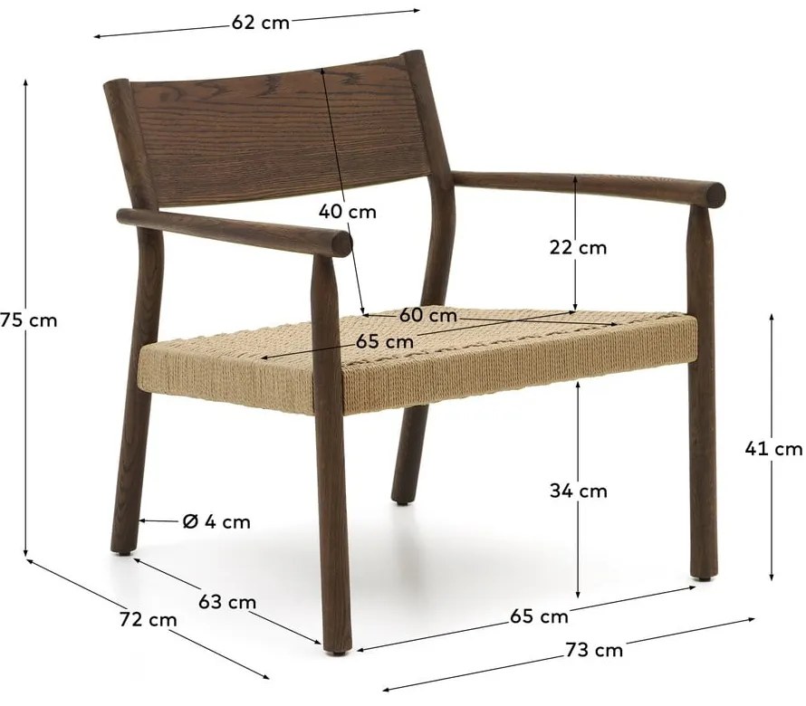 Fotel z plecionką Yalia – Kave Home