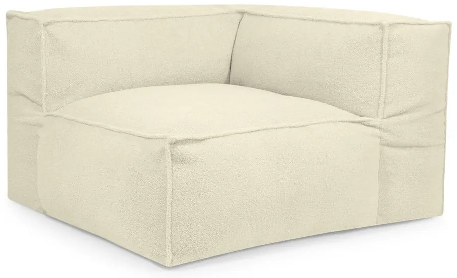 Brązowy worek do siedzenia z materiału bouclé Mass Corner 125 Left – SLOWDOWN