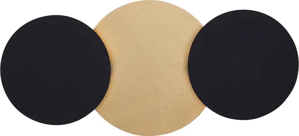 Nowoczesny kinkiet czarny ze złotym, z diodami LED, 3-stopniowy ściemniacz, 3-źródła światła - Sunrise 3