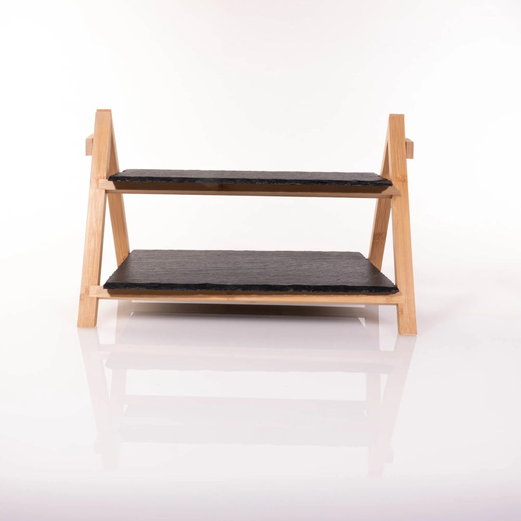 Patera bambusowa do serwowania, łupek kamienny, Kesper