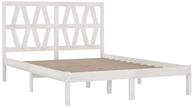 Białe skandynawskie łóżko z drewna 120x200 W3-N84