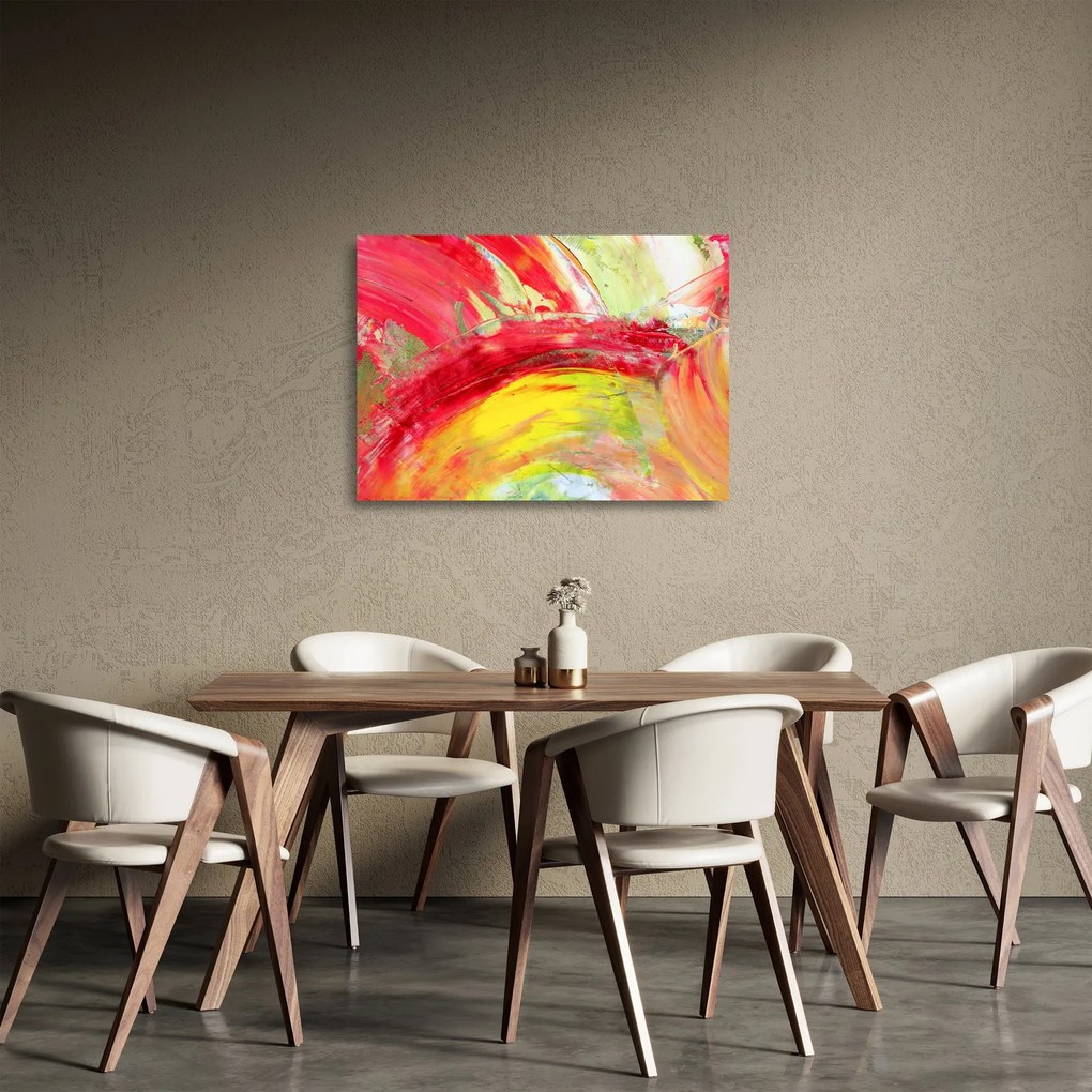 Obraz na szkle abstrakcji - malarstwo (70x50 cm)