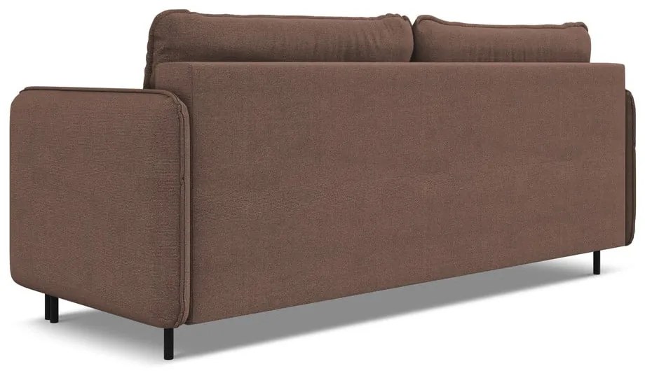 Różowa rozkładana/ze schowkiem sofa 226 cm Luana – Makamii