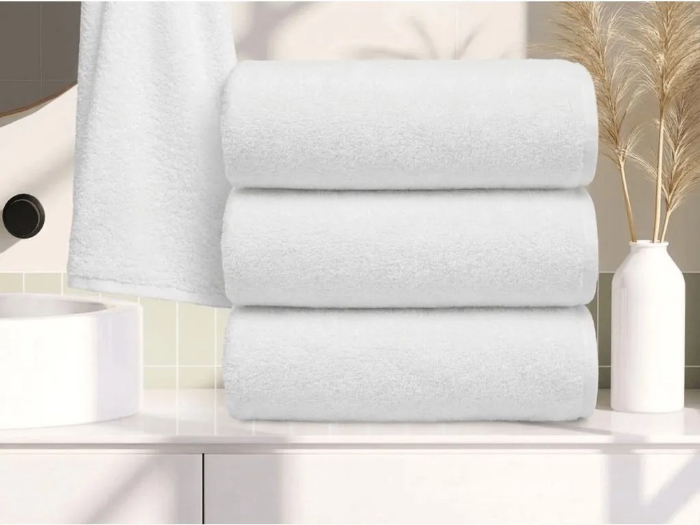 Ręcznik MONEA 50x100 cm biały, 100% bawełna