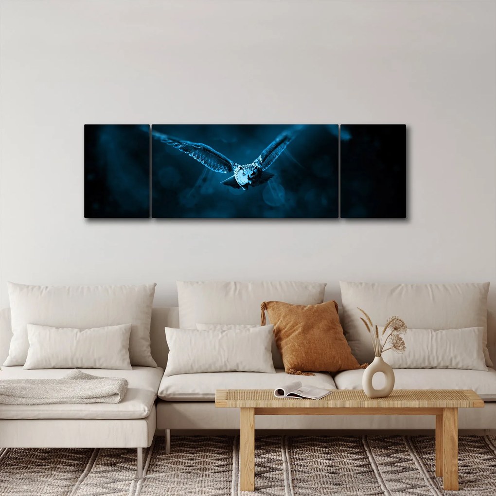 Obraz lecącej sowy (170x50 cm)