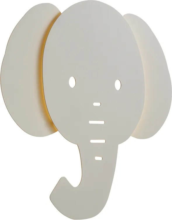 Dziecięca lampa ścienna beżowa z LED z 3-stopniowym ściemnianiem - Ellie the Elephant