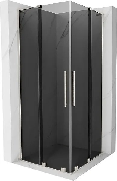 Mexen Velar L Duo kabina prysznicowa rozsuwana 90 x 90 cm, grafit, nikiel szczotkowany - 871-090-090-02-43-97