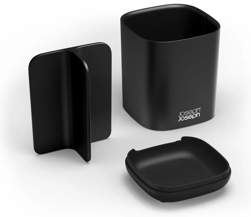 Czarny plastikowy kubek na szczoteczki do zębów EasyStore – Joseph Joseph