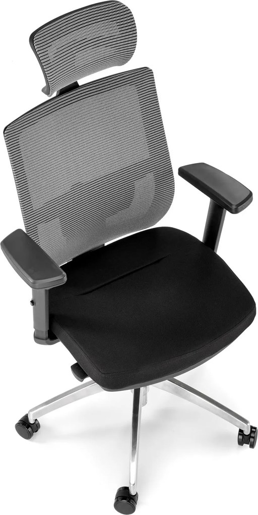 Fotel biurowy z regulacjami Admiral, zgodny z normą BHP