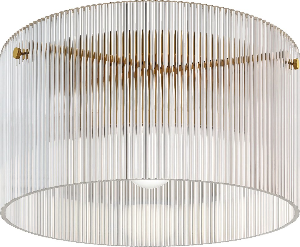HOMCOM Lampa sufitowa z abażurem z akrylu, Metal, Kompatybilna z halogenem i LED