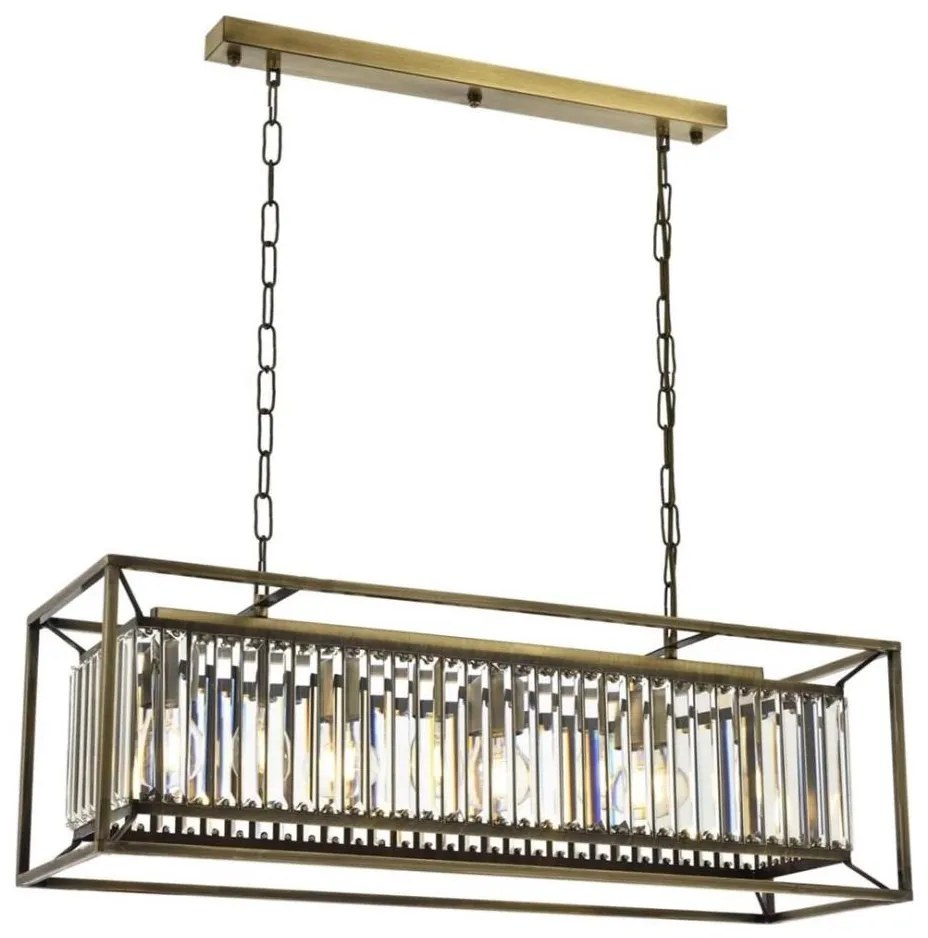 Żyrandol na łańcuchu CRYSTALLINE 4xE27/6W/230V brązowy