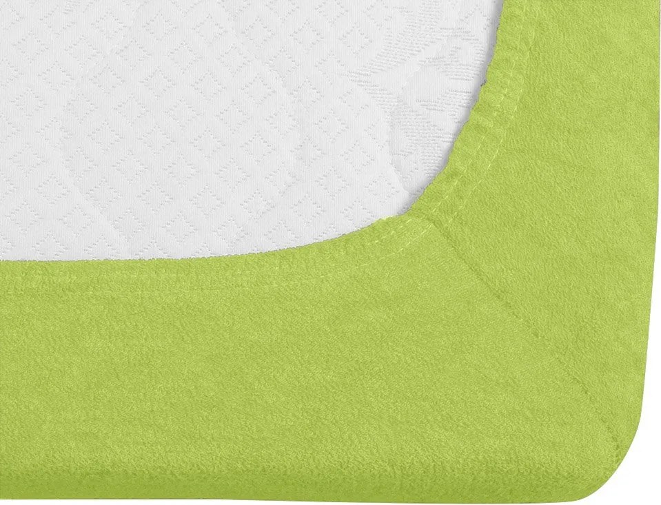 PrzytulneMieszkanie.pl Prześcieradło frotte EXCLUSIVE jasnozielone 180 x 200 cm