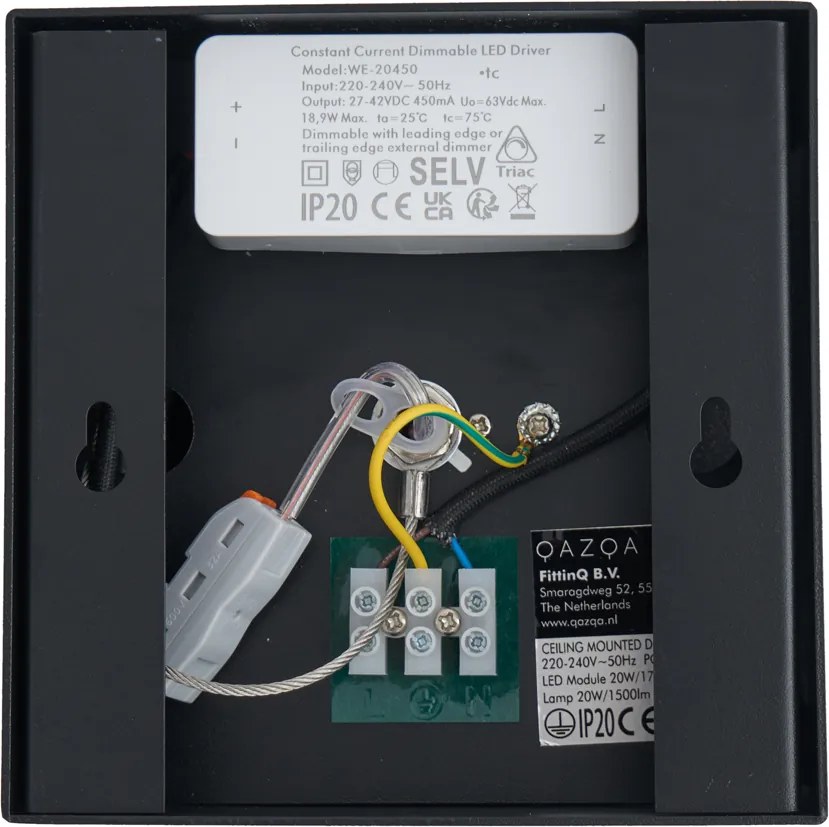 Nowoczesny reflektor natynkowy czarny z możliwością ściemniania LED - Dionysos