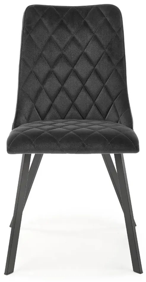 Krzesło tapicerowane K450 VELVET czarne HALMAR