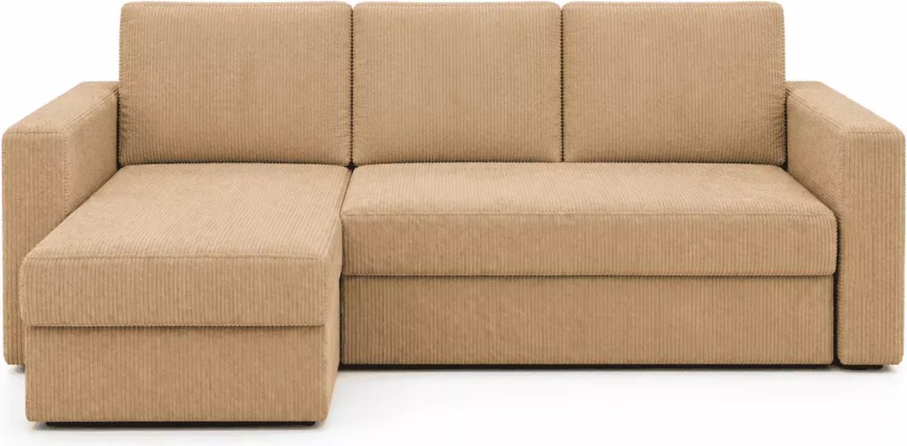 Narożnik Mirea – narożnik rozkładany DL z funkcją spania, 2 pojemniki na pościel 203×145 cm