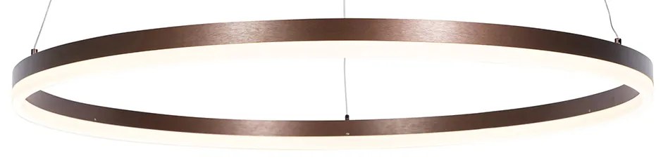 Lampa wisząca ciemnobrązowa 80 cm z LED o 3-stopniowym ściemnianiu - Anello Nowoczesny Oswietlenie wewnetrzne