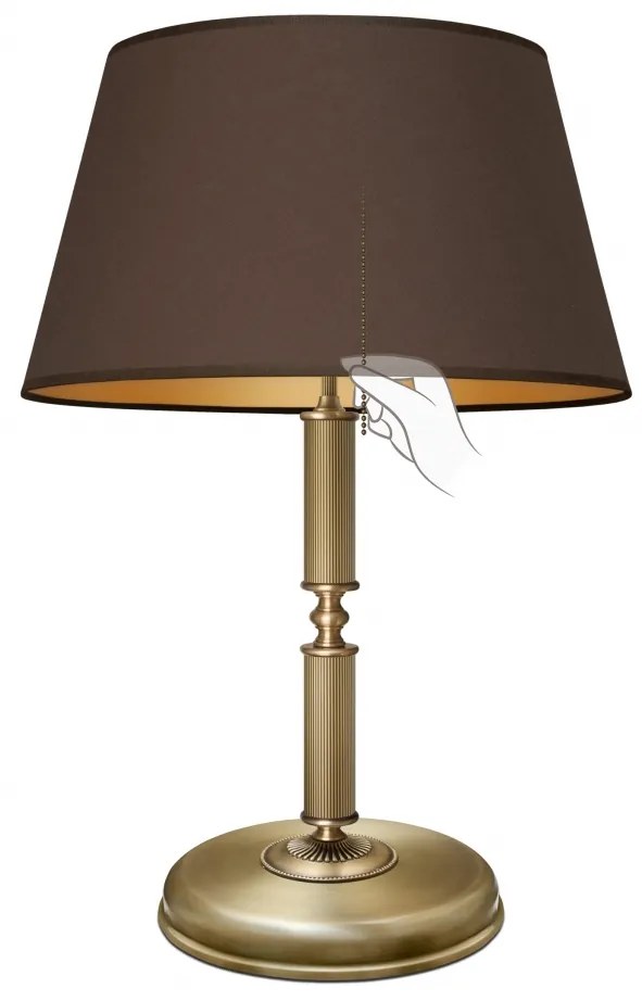 Patynowana klasyczna lampa na biurko L-B2m-L