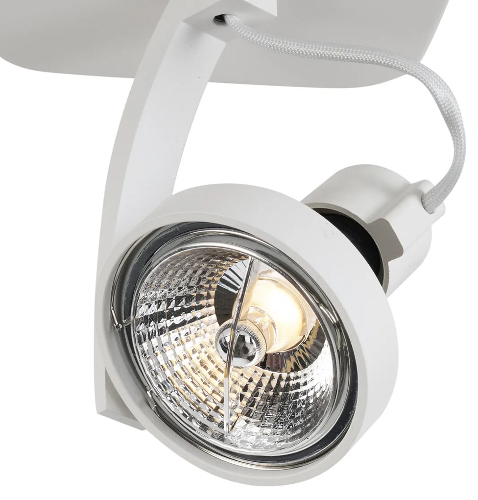 Designerski reflektor sufitowy biały GU10 70 mm obrotowy i uchylny - VoDesignerski Oswietlenie wewnetrzne