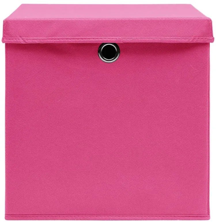 Komplet różowych pudełek z pokrywami 4 szt K2-D29