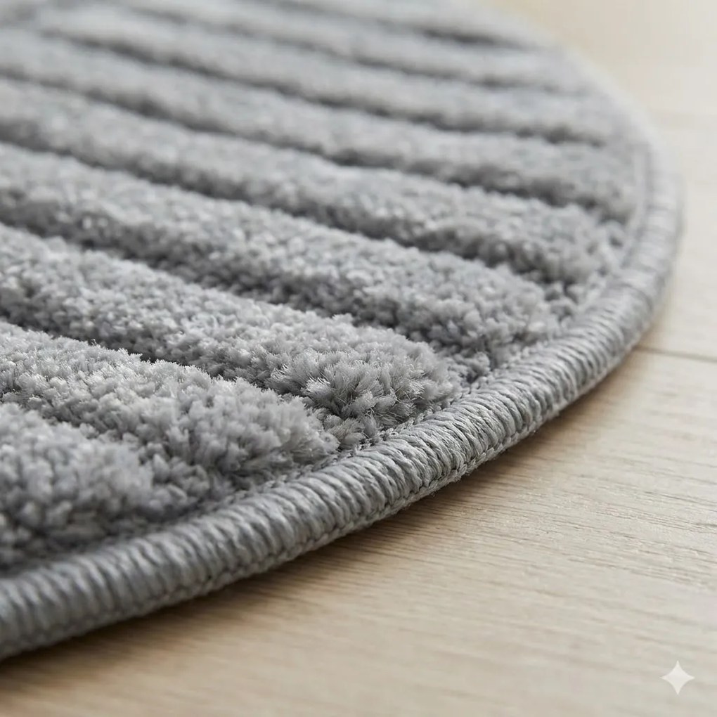 Dywan nowoczesny 3D Art Kwadraty szary 160 cm x 160 cm koło