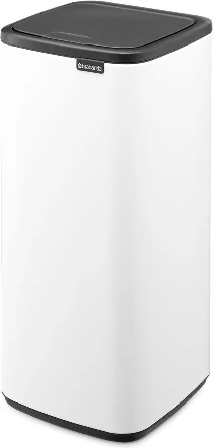 Biały stalowy kosz na śmieci otwierany na dotyk 30 l Bo Touch – Brabantia