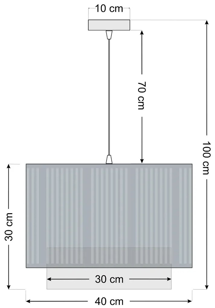 Lampa wisząca DUO LAMI LINE 40 biała/jutowa BPS KONCEPT
