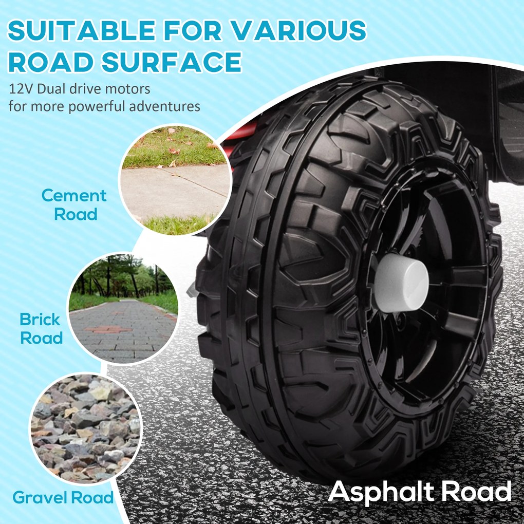 AIYAPLAY Elektryczny Quad dla Dzieci, Światła i Muzyka, Zawieszenie, 5 km/h, 50 Minut Jazdy, dla Dzieci 3-5 Lat, Biały