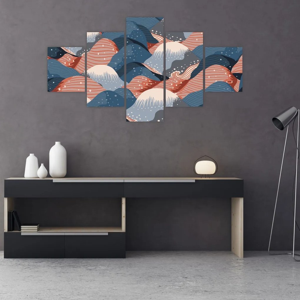 Obraz - Japońskie fale (125x70 cm)