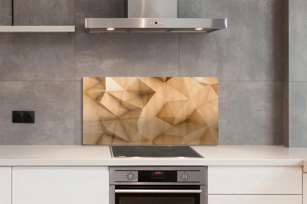 Panel nad Blat Kuchenny Mozaika z Drewnianych Brył