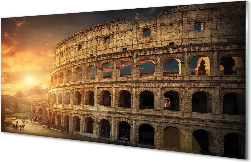 Szkło do Kuchni na Ścianę Złota Godzina przy Koloseum