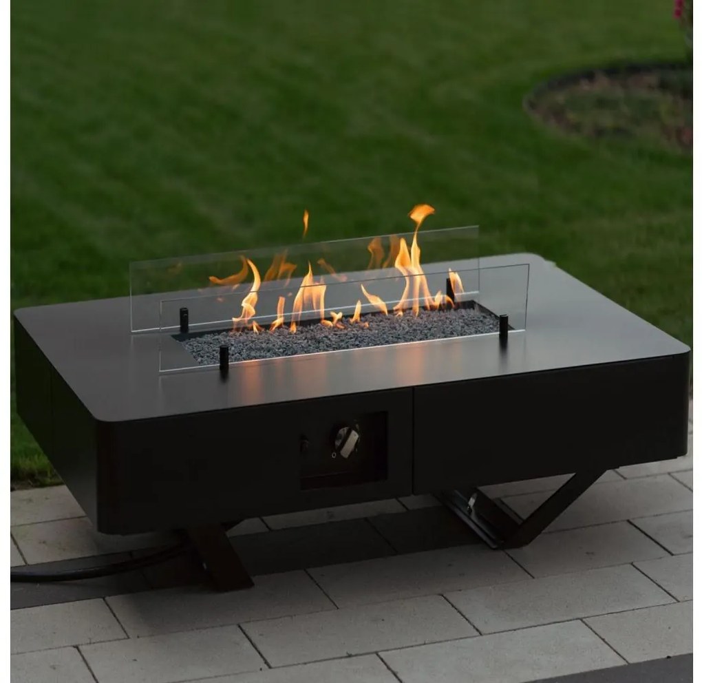 Planika Rio Stołowy GAS - Zewnętrzny kominek gazowy 46x106 cm 10kW