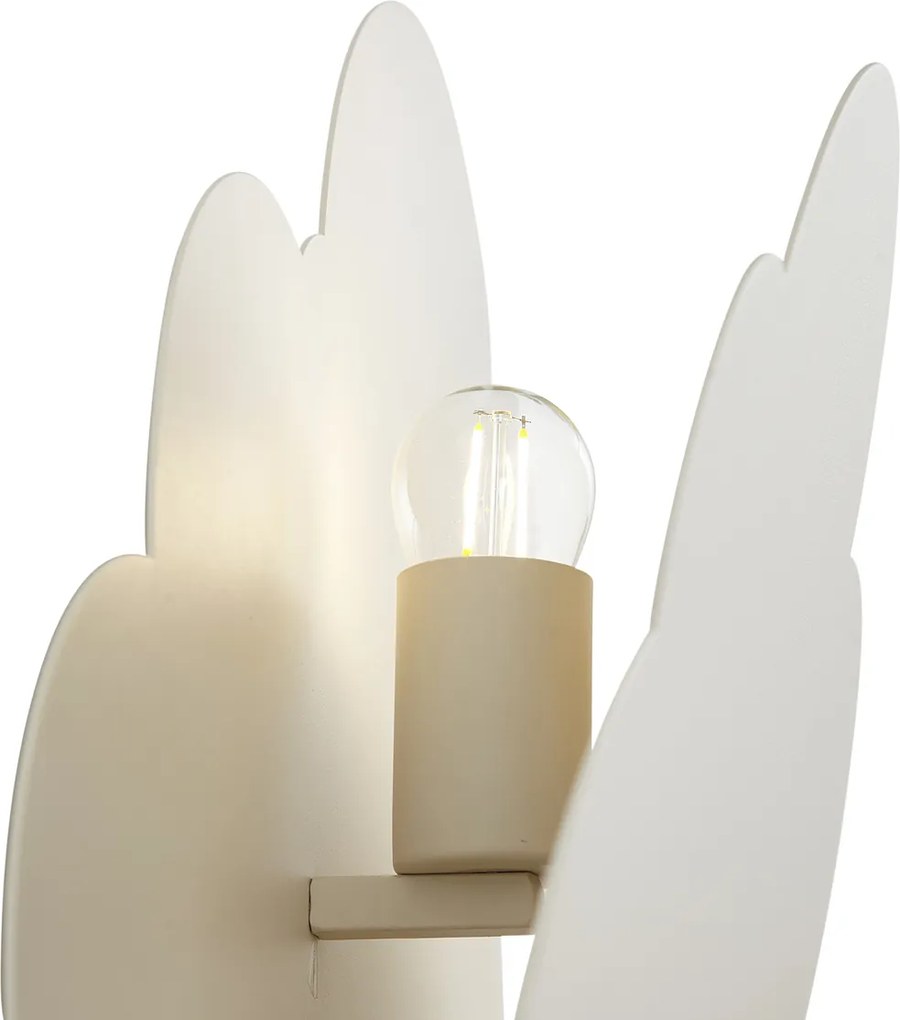 Dziecięca lampa ścienna w kształcie chmurki z promieniami słońca, beżowa - Cloudy