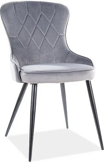 Krzesło LOTUS VELVET szare