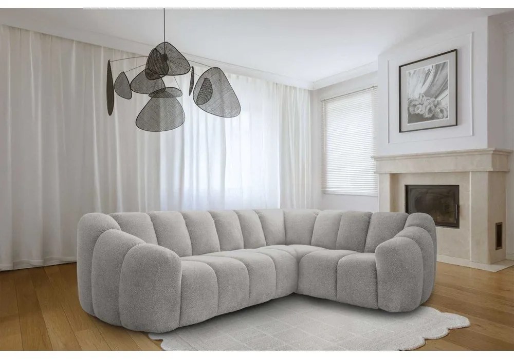 Jasnoszary narożnik (prawostronny/w kształcie litery L) Shell – Miuform