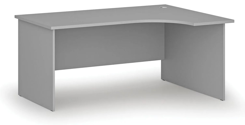 Narożne biurko PRIMO GRAY, 160x120 cm, prawe, szare