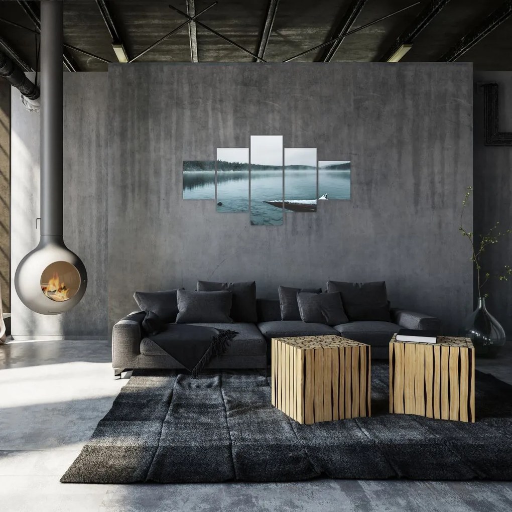 Obraz - lodowe nordyckie jezioro (125x70 cm)