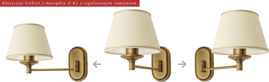 Kinkiet klasyczny z regulowanym ramieniem YZ-K1