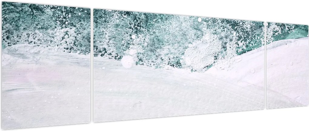 Obraz - Turkusowa abstrakcja (170x50 cm)