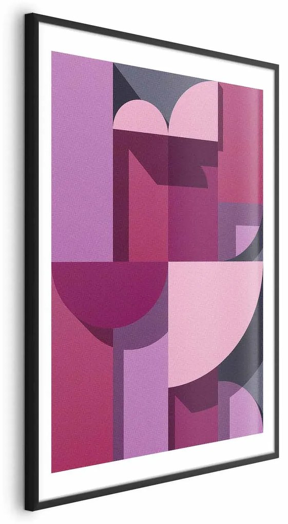 Plakat Abstrakcyjne home 60 x 90 cm z ramą czarną z marginesem ARTGEIST B