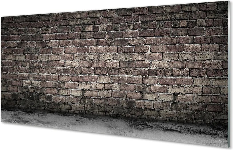 Szkło do Kuchni na Ścianę Rustykalny Akcent Ceglany