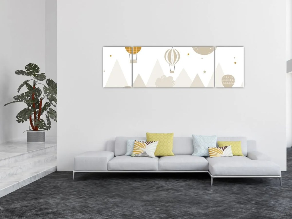 Obraz - Latające balony (170x50 cm)