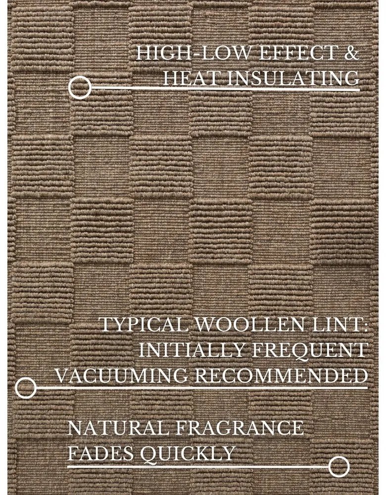 Brązowy wełniany chodnik tkany ręcznie 80x200 cm Scala – Villeroy&amp;Boch