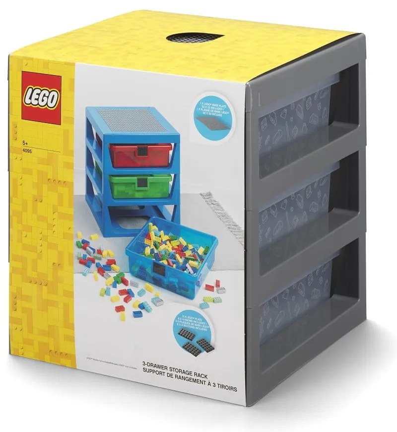 Szary organizer z 3 szufladami Storage - LEGO®