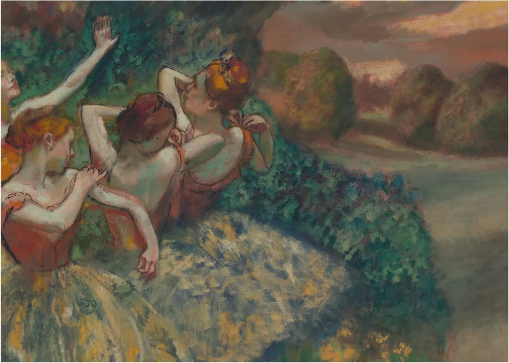 Obraz - Edgar Degas, Four Dancers, reprodukcje (70x50 cm)