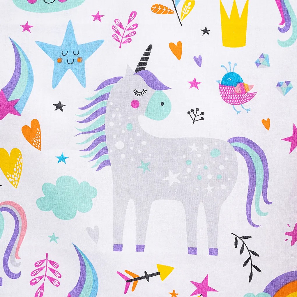4Home Dziecięca pościel bawełniana do łóżeczka Unicorns, 100 x 135 cm, 40 x 60 cm, 100 x 135 cm, 40 x 60 cm
