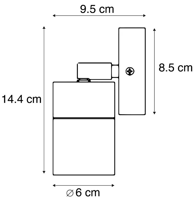 Zewnetrzna Inteligentna lampa ścienna zewnętrzna czarna IP44 w tym wifi GU10 - Solo Nowoczesny Oswietlenie zewnetrzne