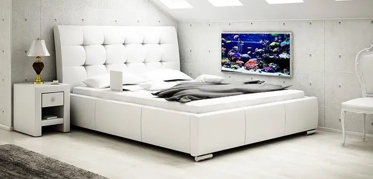 Tapicerowane łóżko do sypialni z pojemnikiem 160x200 F9-M23