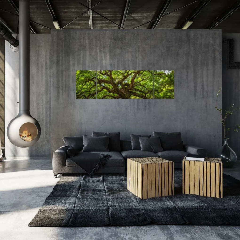 Obraz - Zielone drzewo (170x50 cm)